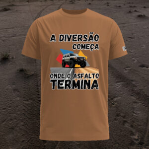 CAMISETA A DIVERSÃO COMEÇA